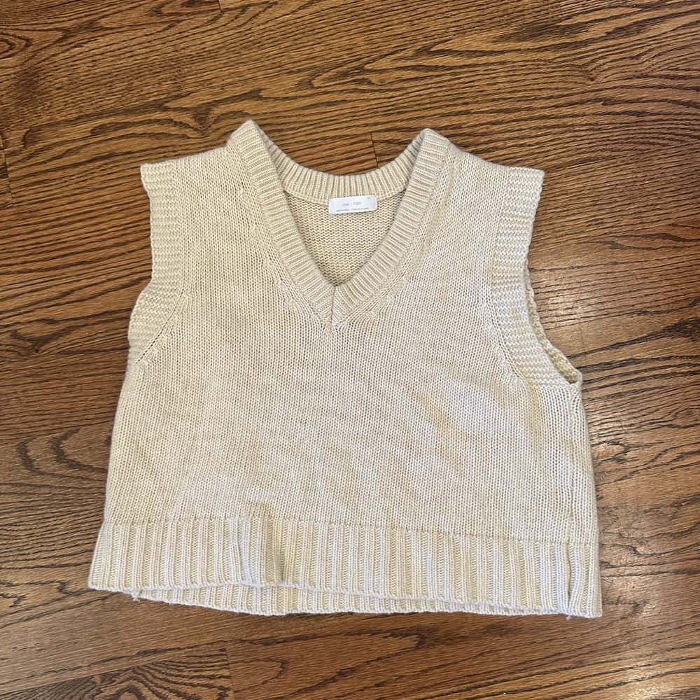 Oak + Fort Cropped Sweater Vest